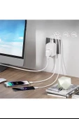 Tekli Yüksek Voltaj Korumalı Duvar Prizi 2x Type-c 1x Usb Çıkışlı Priz Grup Priz Çoğaltıcı Beyaz - 2