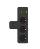 Ftr-12 Termal Akım Korumalı Isıya Dayanıklı 3’lü Priz 3x Usb 1x Type-c - 1