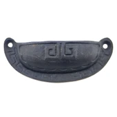 Antika Tarz Dekoratif Pirinç Çizgili Tas Mobilya Kulbu - 37x90 Mm, Oksit - 1