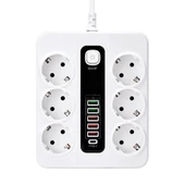 Hp-h04 3000w 10amper 6’lı 2metre Uzatma Kablolu Çoklu Termal Akım Priz - 3