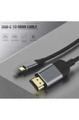 3 Metre 8 Gbps Hız 4k/30 Hz Type C To Hdmı Çevirici Dönüştürücü Tv Telefon Pc Hasır Bağlantı Kablosu - 3