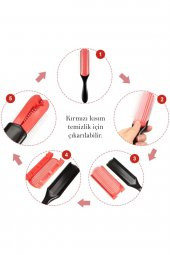 Styling Brush 9 Sıra Şekillendirme Fırçası Curly Girl Kıvırcık Kız Metodu Fırçası PEMBE - 7