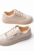 P-910 Bej Bağcıklı Taban Dikişli Günlük Kadın Spor thumbnail 4