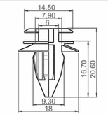 BMW E-36-E-38-E-39-E-46 KAPI DÖŞEME KLİPSİ BEYAZ SAYK0201 12 ADET MARKA İLE UYUMLU thumbnail 2