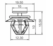 BMW ARKA SPOT BAĞLANTI KLİPSİ SAYK0205 12 ADET MARKA İLE UYUMLU thumbnail 2