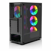 Inca Empousa EMG-15XN 650W USB 3.2 ARGB ATX Mid Tower Siyah Kasa thumbnail 5