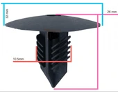 RENAULT CLİO-19-KANGOO DÖŞEME KLİPSİ SAYK2401 12 ADET MARKA İLE UYUMLU thumbnail 2