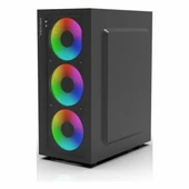 Inca Empousa EMG-15XN 650W USB 3.2 ARGB ATX Mid Tower Siyah Kasa thumbnail 3
