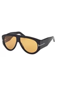 Tom Ford Unisex Güneş Gözlüğü Bronson Tf1044 Eco 01e 60-12, Siyah Asetat Çerçeve, Sarı Lens thumbnail 1