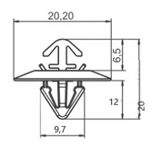 FİAT DOBLO-ALBEA-FLORİNO KAPI ÇITA KLİPSİ SAYK0904 12 ADET MARKA İLE UYUMLU thumbnail 2