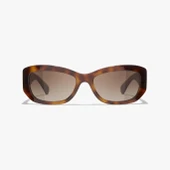 Chanel 5493 1295/S9 Tortoise Açık Kahverengi Polarize Kadın Güneş Gözlüğü - 2