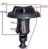 Ford Curier - Explorer - Mustang Çıta Klipsi Moulding Clips SAYK5055 12 ADET MARKA İLE UYUMLU thumbnail 2