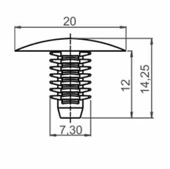 CITROEN PEGUEOT RENAULT FIAT BAKALİT KLİPSİ SİYAH SAYK0504 12 ADET MARKA İLE UYUMLU thumbnail 2