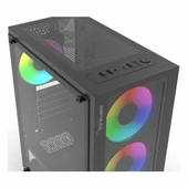 Inca Empousa EMG-15XN 650W USB 3.2 ARGB ATX Mid Tower Siyah Kasa thumbnail 4