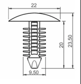 FİAT IVECO DÖŞEME KLİPSİ SAYK0912 12 ADET MARKA İLE UYUMLU - 2