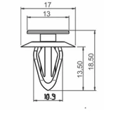 AUDI A3 TT VW SHARON POLO DÖŞEME KLİPSİ SAYK010 12 ADET MARKA İLE UYUMLU thumbnail 2