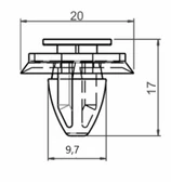 FİAT DUCATO-PEUGEOT BOXER KAPI ÇITA KLİPSİ SAYK0901 12 ADET MARKA İLE UYUMLU - 2