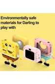 Sünger Bob Tasarımlı Yeni Nesil Çocuk Dijital Mini Fotoğraf Makinesi Çift Kamera - 2