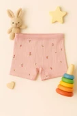 Kız Çocuk Ribana Boxer Külot 6'lı Set Rahat Esnek Pamuklu , Ekru,Pembe,Vizon,Yeşil thumbnail 3