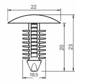 CITROEN PEUGEOT İÇ DÖŞEME KLİPSİ SİYAH SAYK0505 12 ADET MARKA İLE UYUMLU thumbnail 2