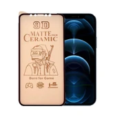 Apple iPhone 12 Pro Max Mat Seramik Ekran Koruyucu Siyah thumbnail 1