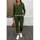 Lucky Life Kadın Uzun Kollu Ribana Detay Viskon Iki Iplik Ikili Takım - 1