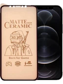 Apple iPhone 12 Pro Mat Seramik Ekran Koruyucu Siyah thumbnail 1