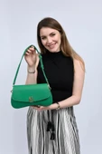 Bayan Çarpraz Askılı Çanta 67-7118 Yeşil thumbnail 2