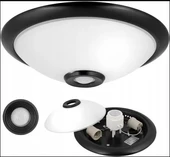 Horoz Sensörlü Tavan Armatür 360d 2xe27 ( Siyah  Kasa )( Plastik Cam-Gövde ) thumbnail 3