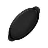 Lava Döküm Balık Tabağı Döküm Demir Yekpare Kulplu 15x29cm.-Bordo - 3