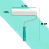 Dekor-1065 Kadife 5cm Orta Çap 7 mm Tüylü Saplı Vernik Rulosu 20 cm thumbnail 3