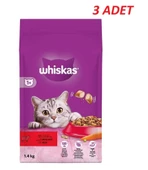 Whiskas Biftekli Kuru Kedi Maması 1,4 Kg*3 ADET - 1