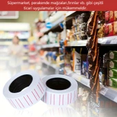 Mx5500 Meto 12x21cm Beyaz Kırmızı Çizgili Fiyat Etiketi (1.ADET.ETİKET) - 3