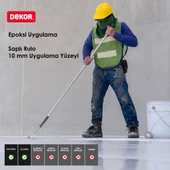 1221 Epoksi Uygulama 7,5 cm Çap 10 mm Dişli Saplı Hava Kabarcığı Alma Rulosu 25 cm thumbnail 2