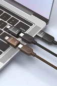 Torima U17 Kahverengi 4-in-1, Type-C To Type-C And Ligthning -USB Çoklu Değiştirilebilir Başlıklı 100cm - 85w Hızlı Şarj Ve Data Kablosu - 2