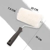 1221 Epoksi Uygulama 7,5 cm Çap 10 mm Dişli Saplı Hava Kabarcığı Alma Rulosu 25 cm thumbnail 3