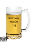 Güzel Söz Yazılı Bira Bardağı - Problem Yok Yazılı Bira Bardağı thumbnail 1