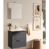 VitrA Mia 75102 Banyo Dolabı Seti Çekmeceli 60 cm Antrasit - 2