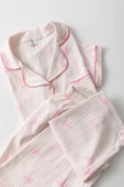 Uzun Kol Gömlek Yaka Kadın Pinterest Pijama Takımı - Mevsimlik Kadın Pijama- Büyük Beden - 7