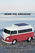 Torima D70 Kırmızı Vosvos Tasarımlı Solar Şarjlı Bluetooth Hoparlör 5W Güçlü Ses thumbnail 2