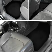 Siyah Kenarlı 5'li Araç Oto Halı Paspas Seti - Ön Arka Takım Siyah Araba Taban Paspas thumbnail 1