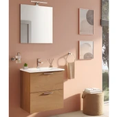 VitrA Mia 67092 Banyo Dolabı Seti Çekmeceli 60 cm Altın Meşe - 1