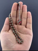 MURİ TESBİH 38 GR GÜMÜŞ KARŞIYAKALI TESBİH BEYZİ KESİM 6,50X8,50 - 3