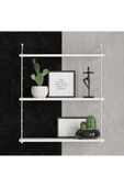 Decormet Armoni Raf Seti 3 Raflı 200*720 Metal Beyaz+Ahşap thumbnail 8