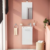 VitrA Mia 69576 Banyo Dolabı Seti Kapaklı 40 Cm Parlak Beyaz - 2