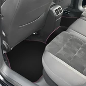 Pembe Kenarlı 5'li Siyah Araç Oto Halı Paspas Seti - Ön Arka Takım Araba Taban Paspas thumbnail 5