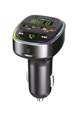 TORİMA G17 Siyah 18W Hızlı Şarjlı Bluetooth Transmitter Araç Şarj Cihazı – USB, TF Kart, FM, Mikrofon Destekli thumbnail 2