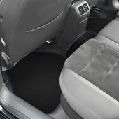 Mavi Kenarlı 5'li Araç Oto Halı Paspas Seti - Ön Arka Takım Siyah Araba Taban Paspas thumbnail 5