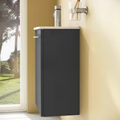 VitrA Mia 69582 Banyo Dolabı Seti Kapaklı 40 Cm Antrasit - 6