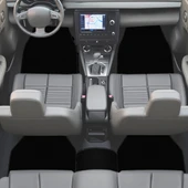 Siyah Kenarlı 5'li Araç Oto Halı Paspas Seti - Ön Arka Takım Siyah Araba Taban Paspas thumbnail 2